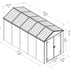 Palram Canopia 6x12 Plastic Rubicon Grey Shed Dimensions