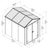 Palram Canopia 6x8 Plastic Rubicon Grey Shed Dimensions