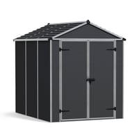 Palram Canopia 6x8 Plastic Rubicon Dark Grey Shed