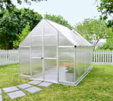 Palram - Canopia Essence Silver 8x12 Greenhouse - Polycarbonate Glazing