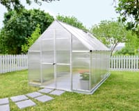 Palram - Canopia Essence Silver 8x12 Greenhouse - Polycarbonate Glazing