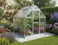 Palram Canopia Hybrid 6x6 Silver Polycarbonate Greenhouse