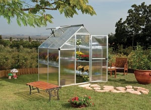 Palram Canopia Mythos 6x4 Silver Polycarbonate Greenhouse