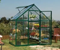 Palram Canopia Harmony 6x4 Green Greenhouse - Clear Polycarbonate