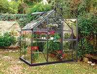 Palram Canopia Harmony 6x4 Grey Greenhouse - Clear Polycarbonate