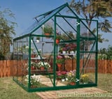Palram Canopia Harmony 6x6 Green Greenhouse - Clear Polycarbonate