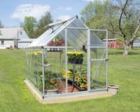 Palram Canopia Hybrid 6x10 Silver Polycarbonate Greenhouse