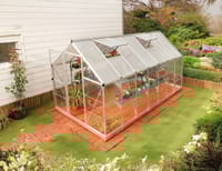 Palram Canopia Hybrid 6x14 Silver Polycarbonate Greenhouse