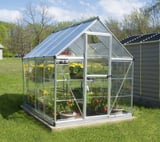 Palram Canopia Hybrid 6x8 Silver Polycarbonate Greenhouse