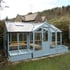 8x15 Swallow Mallard Wooden Greenhouse with Painted Cold Frames