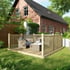 Power 10x10 Wooden Decking Kit with Three Handrails
