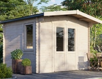 Power 10x12 Chalet Log Cabin 28mm