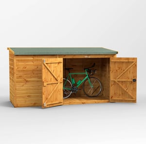 Power 10x4 Pent Wooden Bike Shed