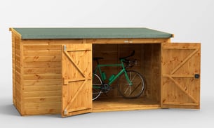 Power 10x5 Pent Wooden Bike Shed