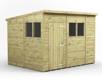 8ft Wide Premium Pent Sheds