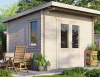 Power 12x10 Pent Log Cabin 28mm