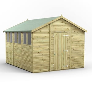 Power 12x10 Premium Apex Wooden Shed