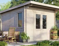 Power 12x12 Pent Log Cabin 28mm
