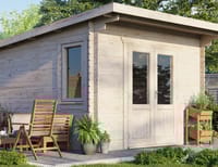 Power 12x14 Pent Log Cabin 28mm