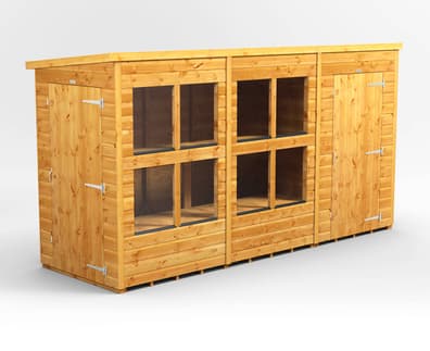 4ft Wide Pent Combi Potting Sheds