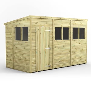 Power 12x6 Premium Pent Wooden Shed