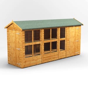 Power 14x4 Apex Potting Shed Combi