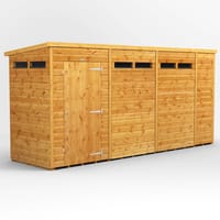 Power 14x4 Pent Security Shed Single Door