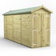 Power 14x4 Premium Apex Windowless Wooden Shed Double Doors
