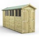 Power 14x4 Premium Apex Wooden Shed Optional Double Doors