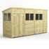 Power 14x4 Premium Pent Wooden Shed Optional Double Doors