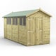 Power 14x6 Premium Apex Wooden Shed Optional Double Doors
