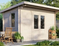 Power 14x8 Pent Log Cabin 28mm