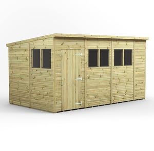 Power 14x8 Premium Pent Wooden Shed