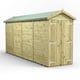 Power 16x4 Premium Apex Windowless Wooden Shed Double Doors