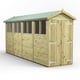 Power 16x4 Premium Apex Wooden Shed Optional Double Doors