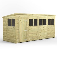 Power 16x6 Premium Pent Wooden Shed