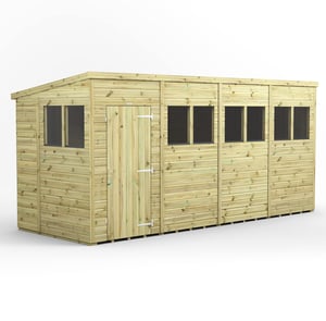 Power 16x6 Premium Pent Wooden Shed