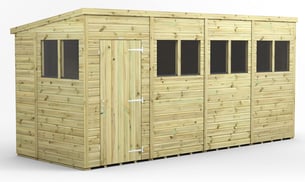 Power 16x6 Premium Pent Wooden Shed