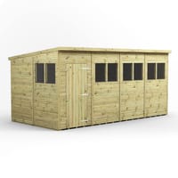 Power 16x8 Premium Pent Wooden Shed
