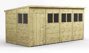 Power 16x8 Premium Pent Wooden Shed