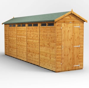 Power 18x4 Apex Security Shed