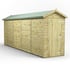 Power 18x4 Premium Apex Windowless Wooden Shed