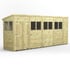 Power 18x4 Premium Pent Wooden Shed Optional Double Doors