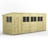 Power 18x6 Premium Pent Wooden Shed Optional Double Doors