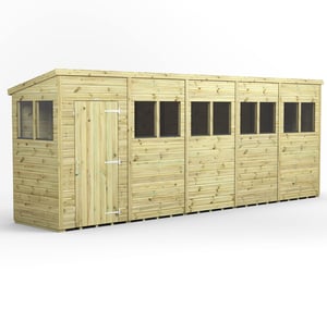 Power 20x4 Premium Pent Wooden Shed