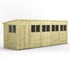 Power 20x6 Premium Pent Wooden Shed Optional Double Doors