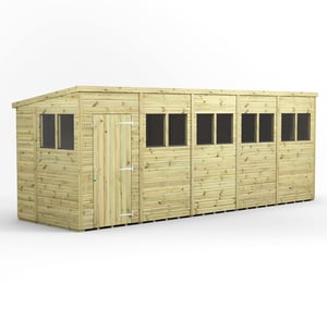 Power 20x6 Premium Pent Wooden Shed
