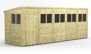 Power 20x6 Premium Pent Wooden Shed