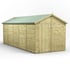 Power 20x8 Premium Apex Windowless Wooden Shed