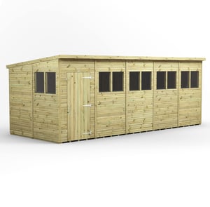 Power 20x8 Premium Pent Wooden Shed